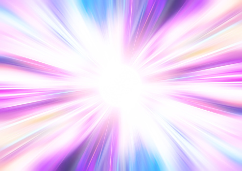 Illustration of colorful rays spreading radially