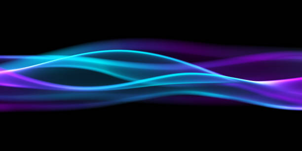istock Futuristic technology, digital wavy background, Color glowing neon energy lightning. Abstract network background. Global Communications and Big Data technology 3d illustration. 1357417382