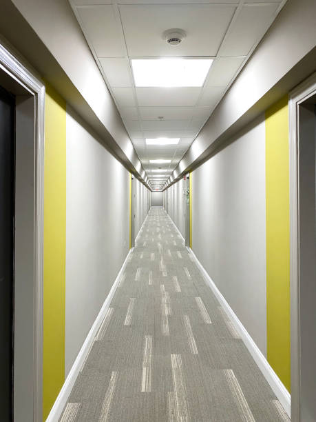 istock Corridor of residential apartments 1357418067