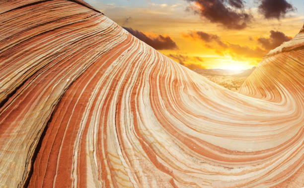 Sunset over the Wave in Utah in the USA