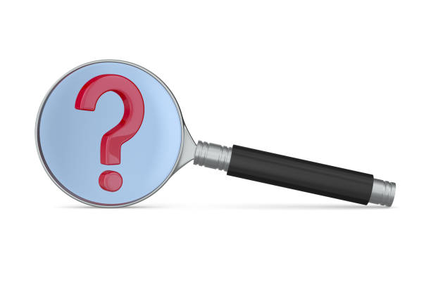 istock magnifier and question on white background. Isolated 3D illustration 1357420342