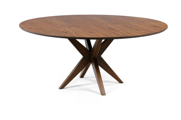 table , dining table , round dining table - mesa de jantar imagens e fotografias de stock