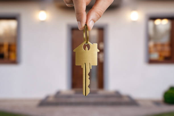 Key to a dream house concept stock photo