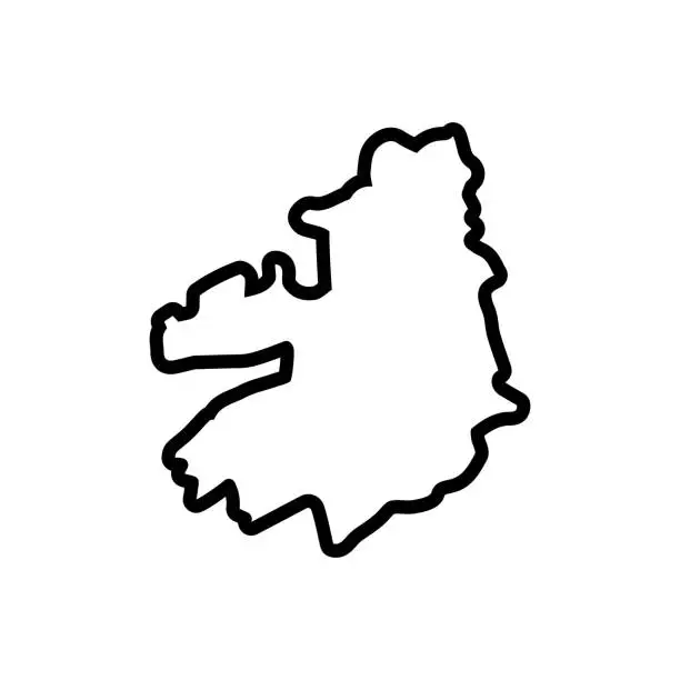 Vector illustration of Kerry map