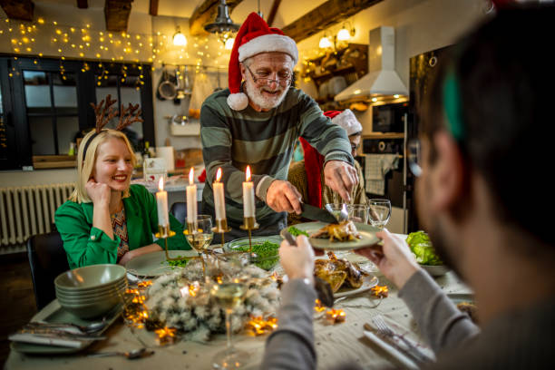 istock Multigenerational family celebrating Christmas Eve 1357434456