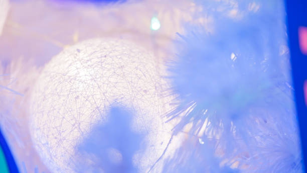 istock Neon christmas tree decoration close up. fluorescent Christmas 1357437947