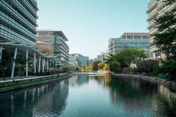 istock wide shot of business district 1357441561