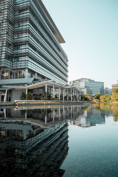 istock building and reflection in lake 1357441578