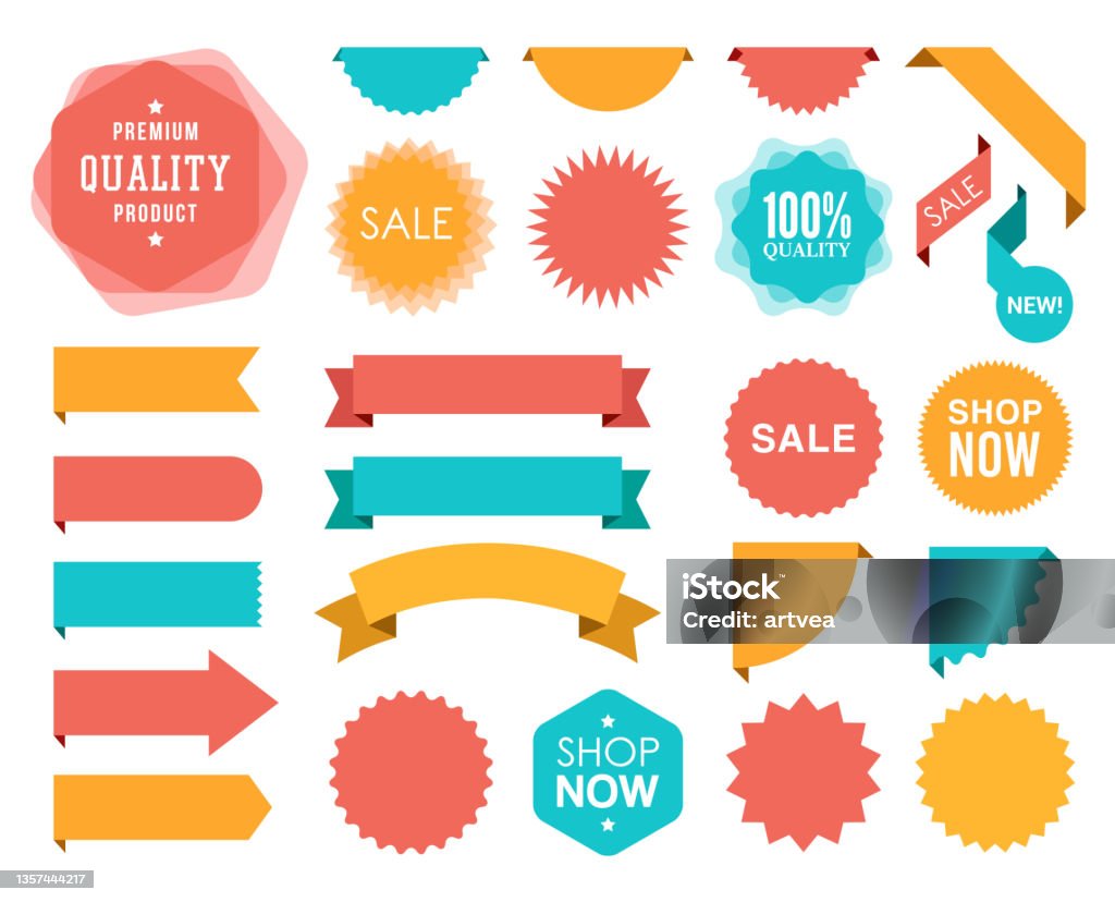 Conjunto de las cintas de opciones - arte vectorial de Web Banner libre de derechos Conjunto de las cintas de opciones - arte vectorial de Web Banner libre de derechos
