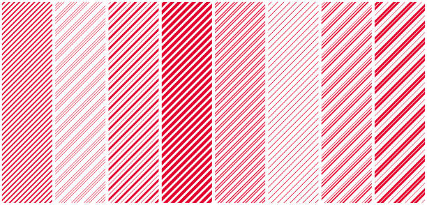 bezszwowe wzory - christmas pattern striped backgrounds stock illustrations