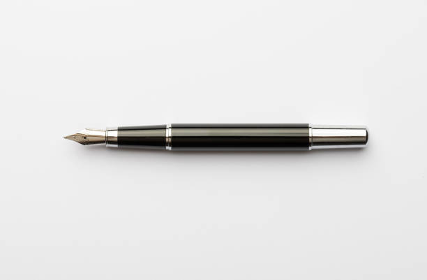 black ink - fountain pen business pen writing imagens e fotografias de stock