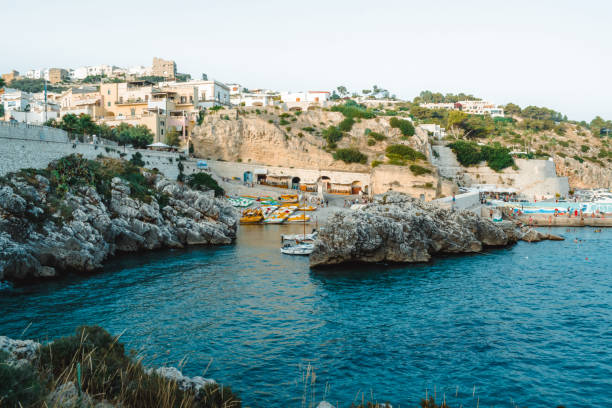 istock view on a small town in puglia: castro 1357448771
