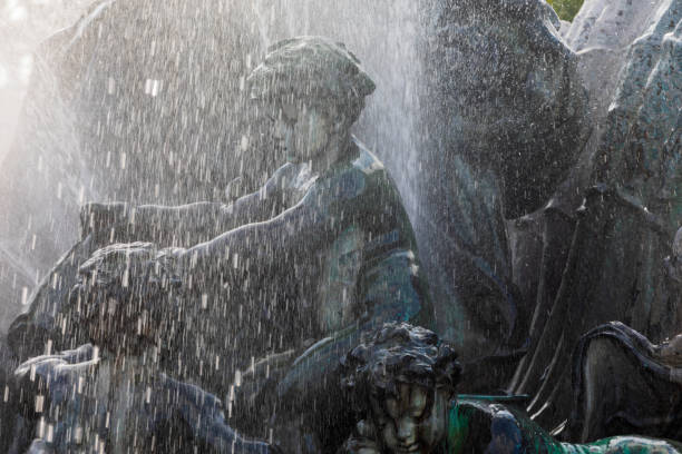 detail of the monument aux girondins (1894-1902) at bordeaux - monument aux girondins imagens e fotografias de stock