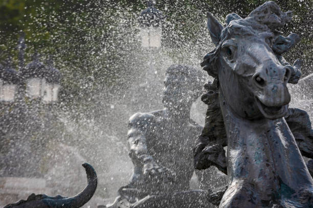 detail of the monument aux girondins (1894-1902) at bordeaux - monument aux girondins imagens e fotografias de stock