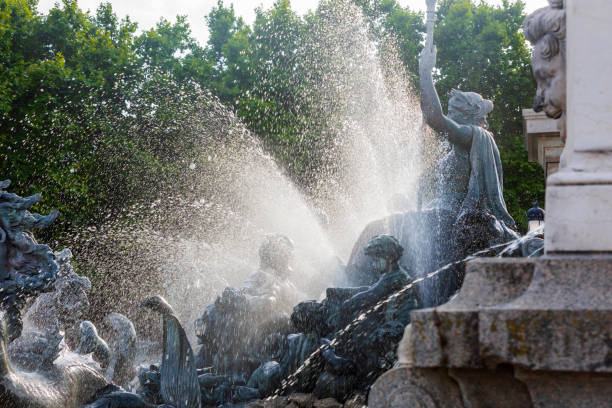 detail of the monument aux girondins (1894-1902) at bordeaux - monument aux girondins imagens e fotografias de stock