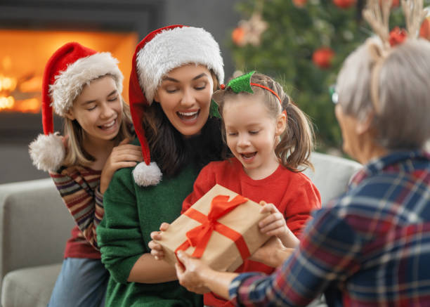 istock family celebrating Christmas 1357453254
