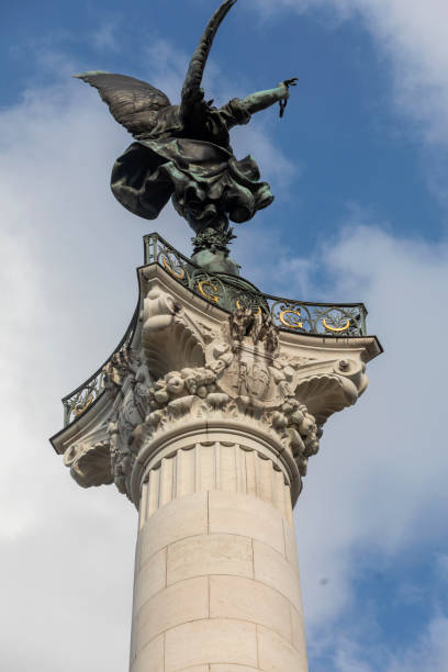 detail of the monument aux girondins (1894-1902) at bordeaux - monument aux girondins imagens e fotografias de stock