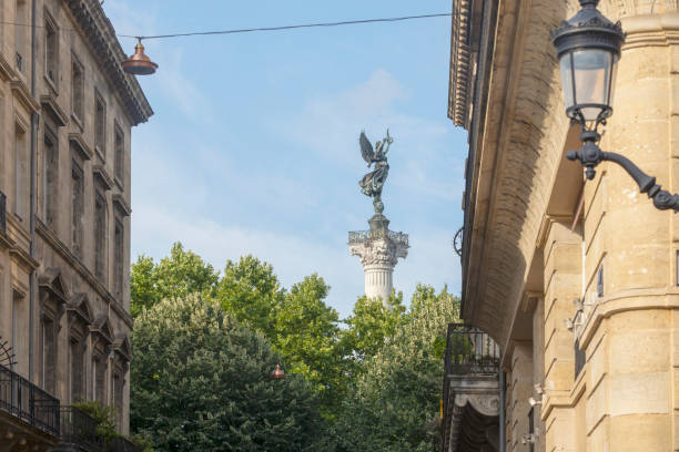 detail of the monument aux girondins (1894-1902) at bordeaux - monument aux girondins imagens e fotografias de stock