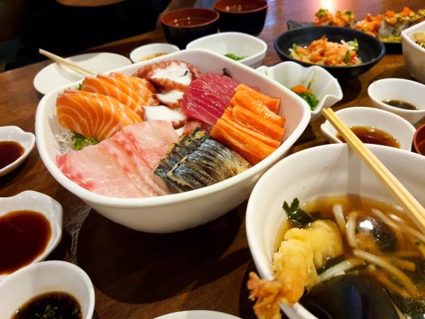 istock Sashimi japanese food 1357455961