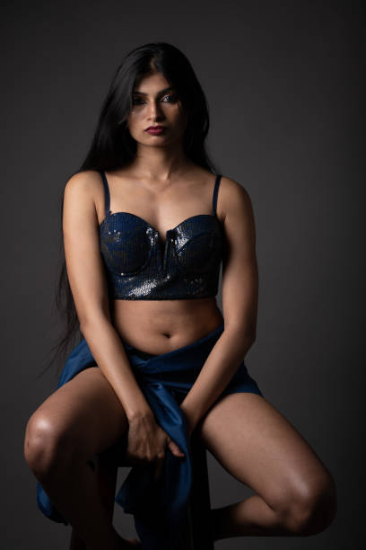 istock Low key portrait of young female model 1357458716
