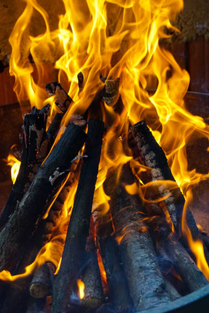 istock Camp fire close-up stock photo 1357459865