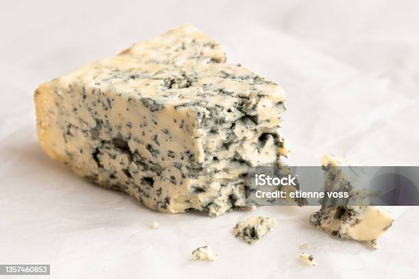 Blue Cheese Stock Photo - Download Image Now - Crumble - Dessert, Slice of Food, Fungal Mold