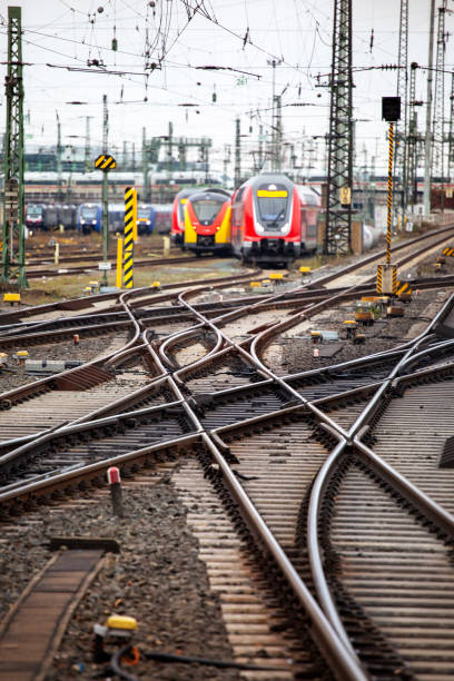 istock Trains, switches and railyard 1357462393
