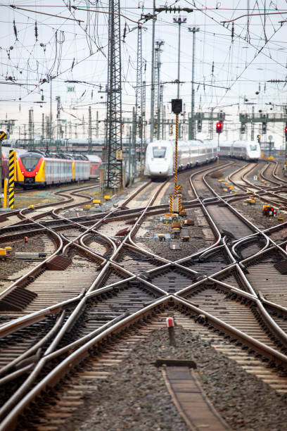 istock Trains, switches and railyard 1357462452