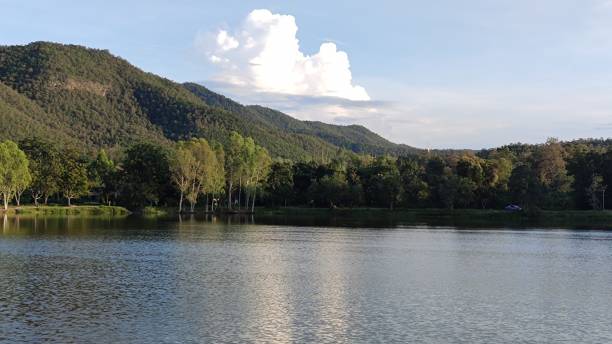 istock View of lake and moutain 1357463042