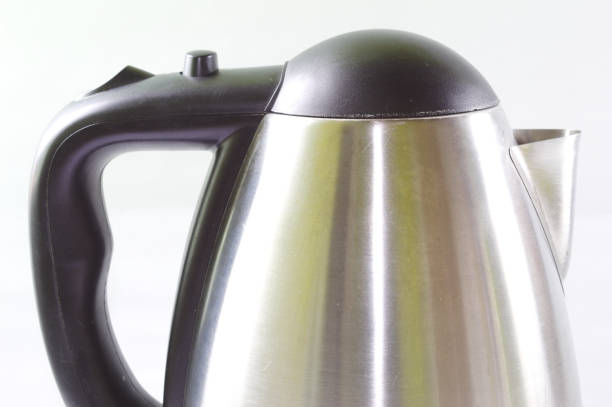 istock Metal electric kettle with white background. 1357464322