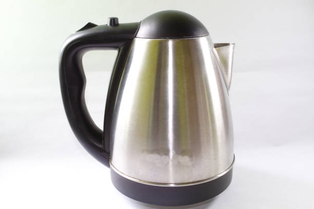 istock Metal electric kettle with white background. 1357465878