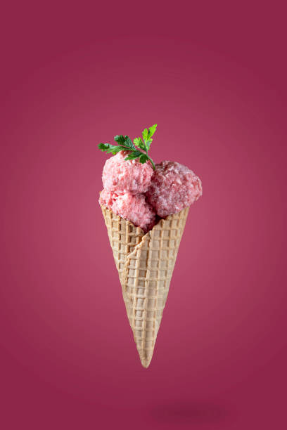 istock Creative photos of minced meat on a purple background 1357481473