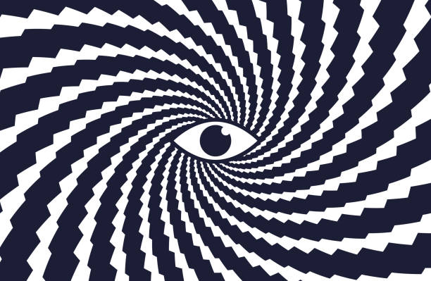 ilustrações de stock, clip art, desenhos animados e ícones de conspiracy hypnosis eye background - conspiracy