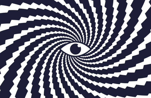 Conspiracy Hypnosis Eye Background Conspiracy hypnosis all seeing eye background. conspiracy stock illustrations