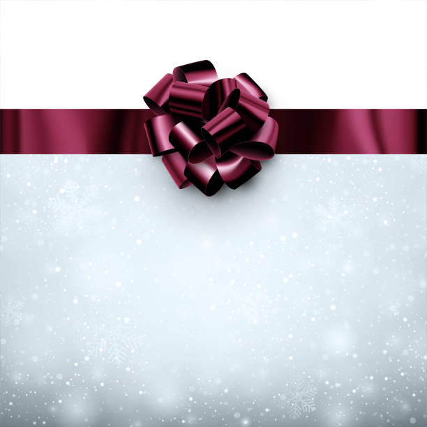 ilustrações de stock, clip art, desenhos animados e ícones de wine foil ribbon with beautiful bow on grey bokeh background. - abstract backgrounds bow greeting card