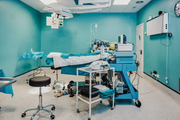 istock Surgical equipment inside operating room at modern hospital 1357500720