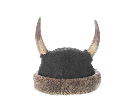 horned viking helmet isolated on white background