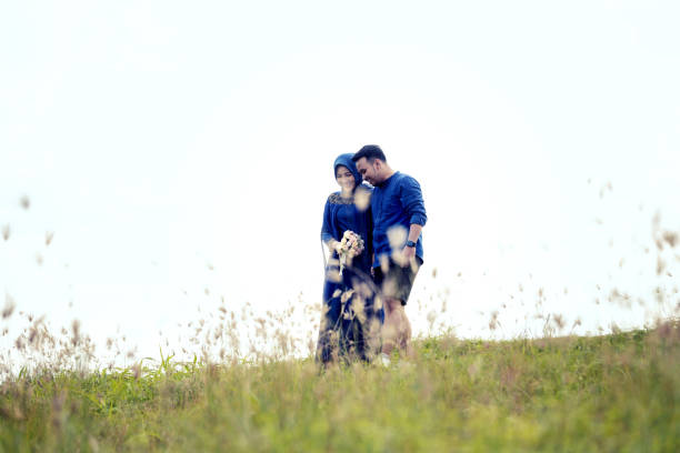 Outdoor prewedding photography - Stock photo