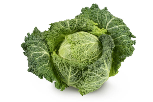 istock Savoy cabbage isolated on white background with clipping path and full depth of field 1357520253