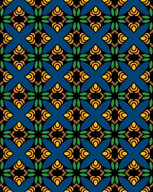 istock An Illustration of a seamless tile pattern used as wallpaper or background 1357522301