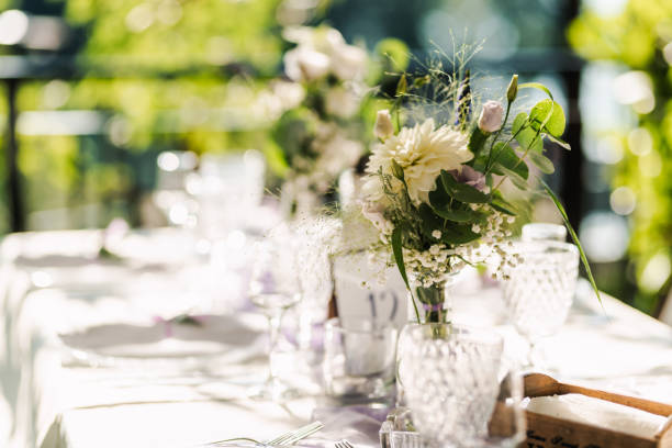 istock Fresh floral wedding decoration. 1357524630