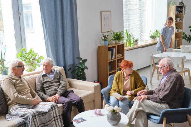 istock Elderly people in nursing home 1357525970