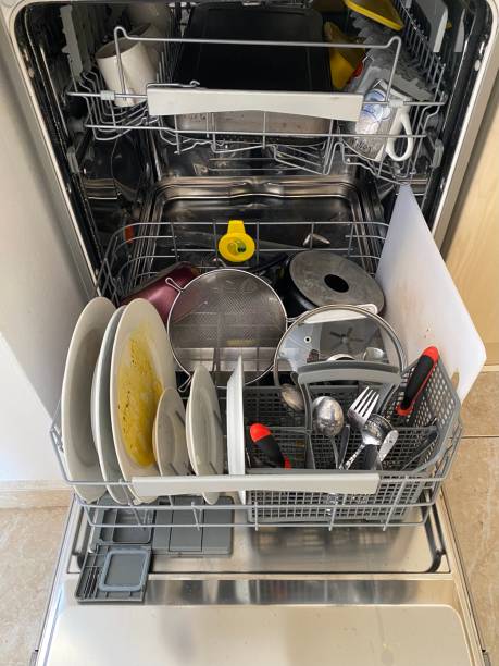 istock A washing machine with dirty dishes in it 1357526777