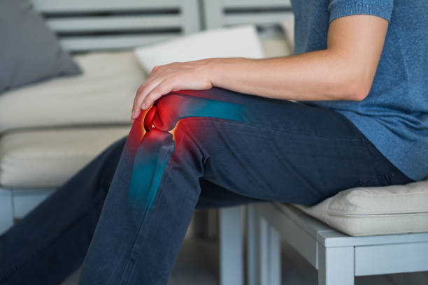 istock Knee pain, man suffering from osteoarthritis at home 1357526960
