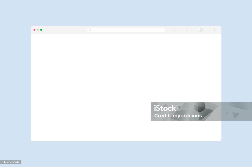 Computer Tab Empty Browser Window Template Website Page Mockup Web Site Mock Up New Tab ...