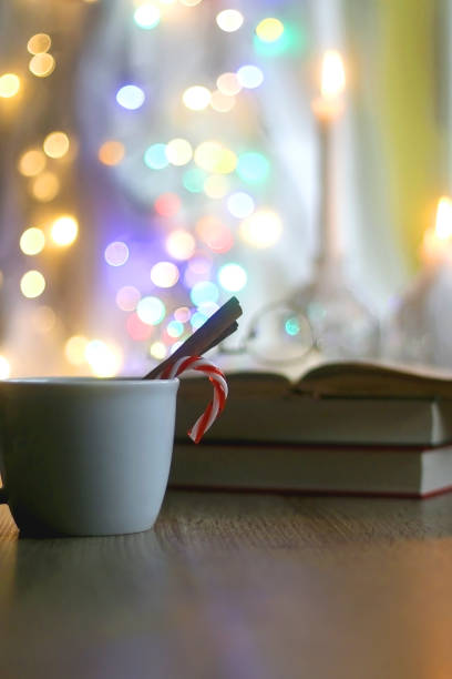istock Drink, Book, Glasses and Lights 1357529072
