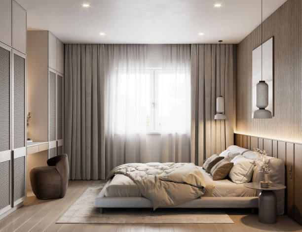 istock 3d rendering of a modern bedroom 1357529886