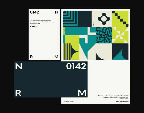 Vector illustration of New Modernism Vector Poster Template Design