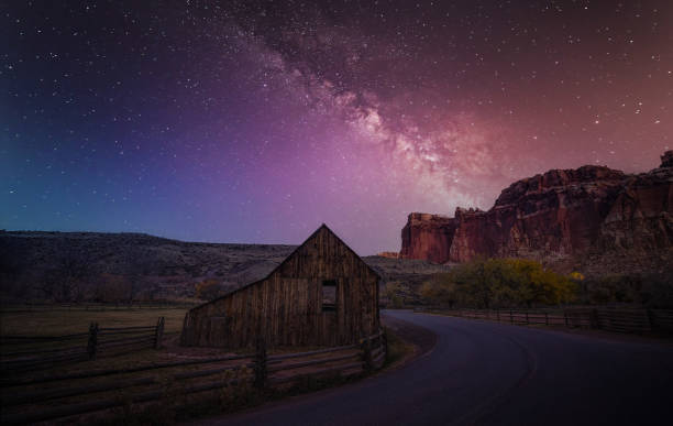 Barn at Capitol Reef National Park Barn at Capitol Reef National Park capitol reef national park stock pictures, royalty-free photos & images
