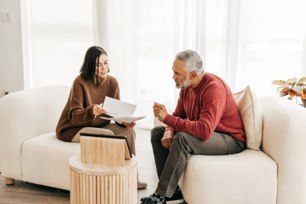 istock Insurance  planning with an advisor for seniors 1357534403